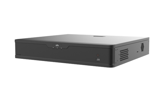Uniview 32 Channel 16 PoE 4 HDD 1U AI Network Video Recorder | NVR304-32B-P16-IQ